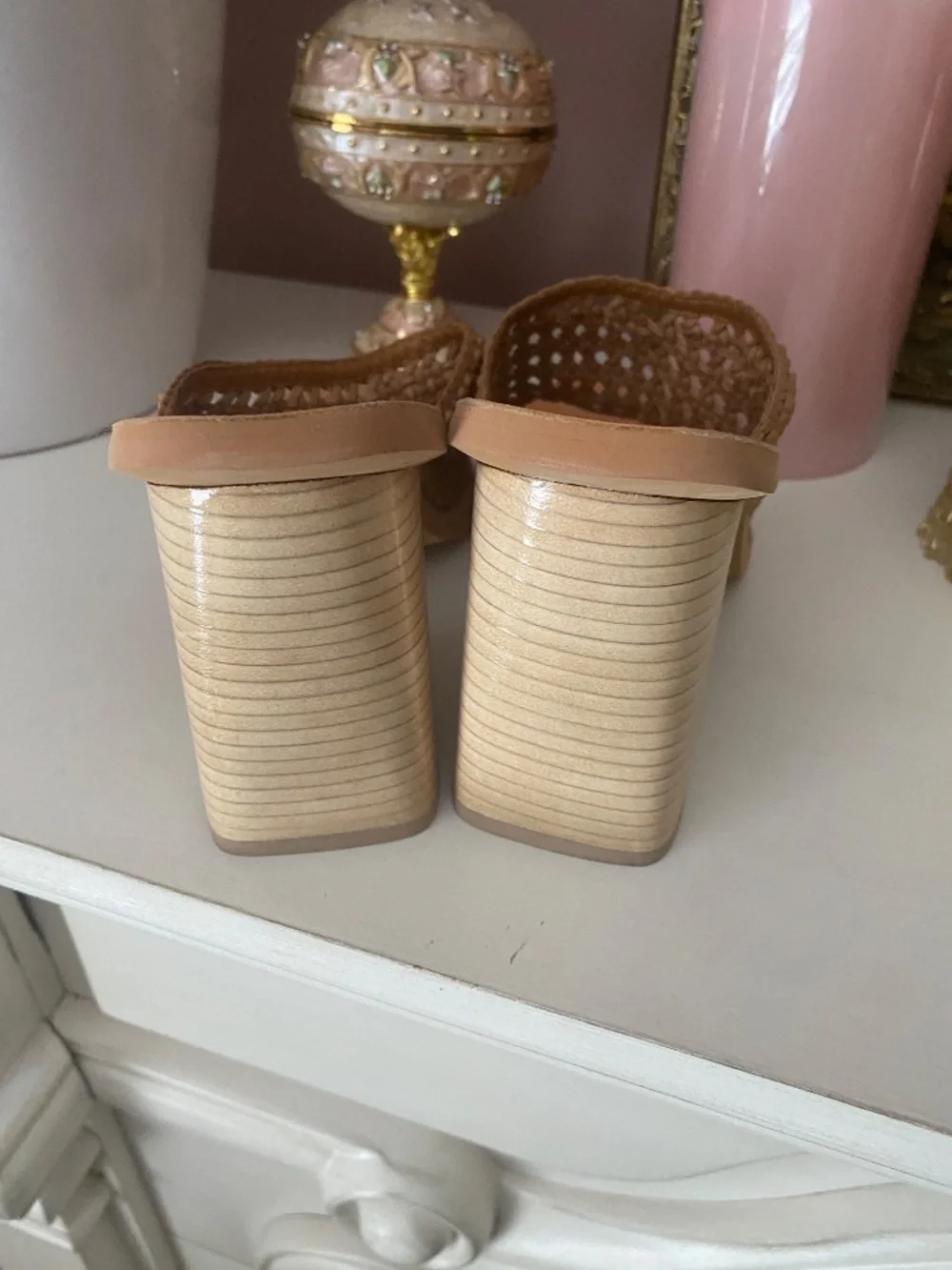 Dolce Vita Tan Brown Sandals Slide Heel 8